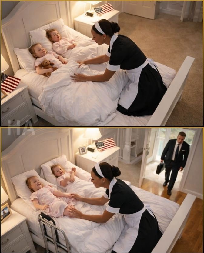 I had secretly placed cameras on my paralyzed twin daughters to expose the impoverished new maid due to suspicions about her paternity…