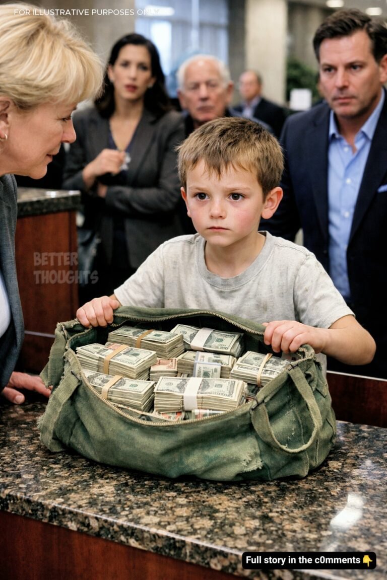 They smirked when the poor boy walked into the bank with a worn-out bag… but the moment he unzipped it, every trace of laughter disappeared.