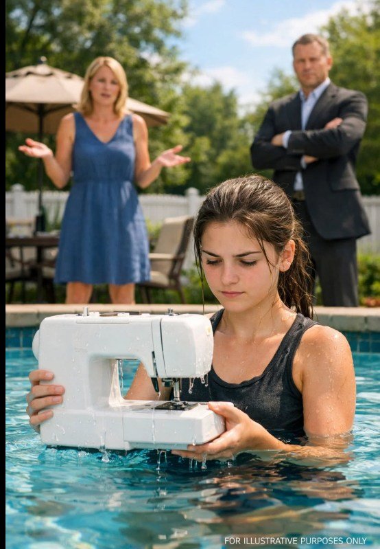 My 16-Year-Old Daughter Saved for Months to Buy the Sewing Machine She Dreamed About. When She Didn’t Finish Her Chores Fast Enough, Her Stepmother Threw It Into the Pool