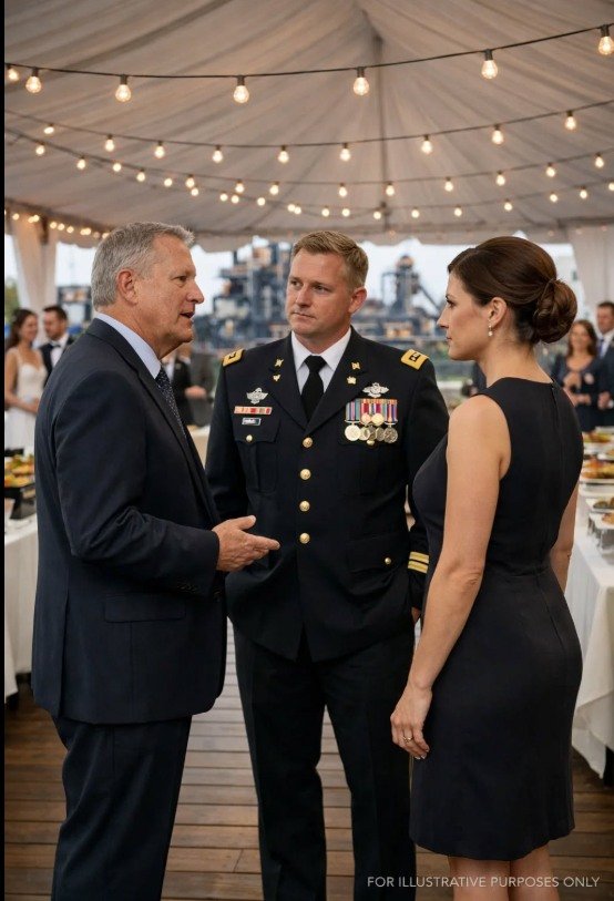 She Mostly Handles Admin on Base. I Didn’t Think She’d Come,” My Father Said With a Smile. A Few Guests Laughed—Until the Groom’s Father, a Major General, Stood Up, Saluted Me,