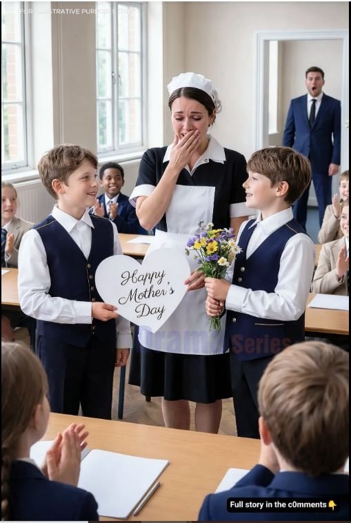 Two boys invited the maid for Mother’s Day… and what happened next left their billionaire father completely speechless.