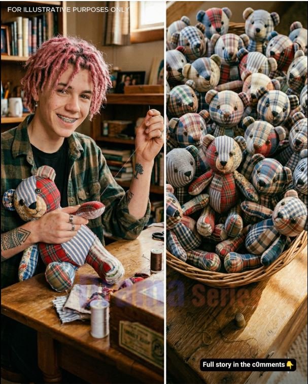 My teen son sewed 20 teddy bears from his late DAD’S SHIRTS for a local shelter—when 4 ARMED DEPUTIES showed up at dawn, I was stunned by what they pulled out of their cruiser.