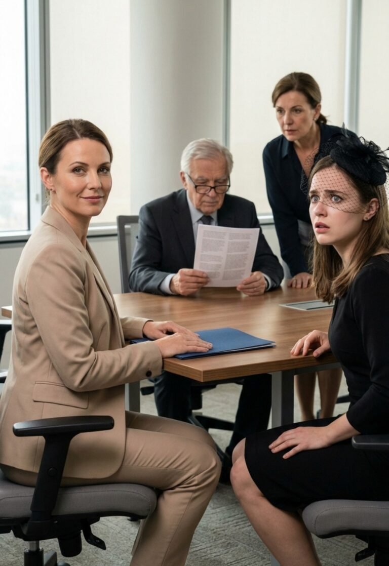 THE NOTARY READ: “EVERYTHING GOES TO THE MISTRESS”… AND I SMILED: “THEN SHE ALSO INHERITS THE DEBTS HE HID”