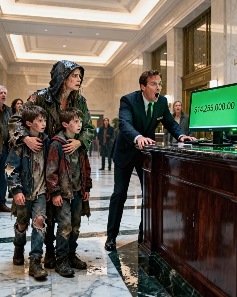 My husband didn’t walk away—he threw us out into the freezing night without a dollar to our name. Desperate, I tried my late mother’s old bank card. When the teller shouted to lock the doors and call security