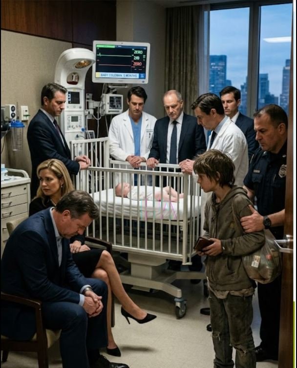 THE BILLIONAIRE’S BABY WAS DECLARED DEAD… THEN A HOMELESS 10-YEAR-OLD WALKED INTO THE HOSPITAL HOLDING HIS WALLET AND SAID ONE SENTENCE THAT MADE 8 TOP DOCTORS FREEZE