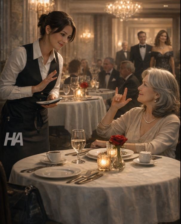 A POOR WAITRESS USED SIGN LANGUAGE TO SERVE A DEAF WOMAN NO ONE CARED ABOUT… MINUTES LATER, HER BILLIONAIRE SON REVEALED A SECRET THAT SILENCED THE ENTIRE RESTAURANT