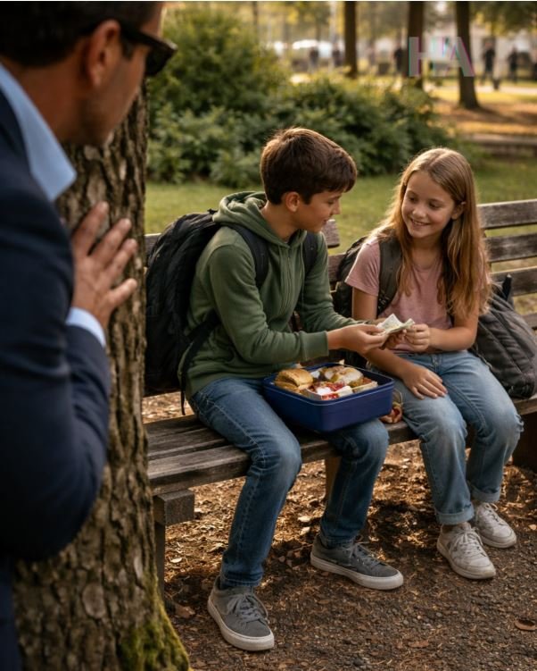 HE FOLLOWED HIS 12-YEAR-OLD SON AFTER SCHOOL, EXPECTING TROUBLE… BUT WHAT HE SAW ON A PARK BENCH SHOOK HIM TO HIS CORE