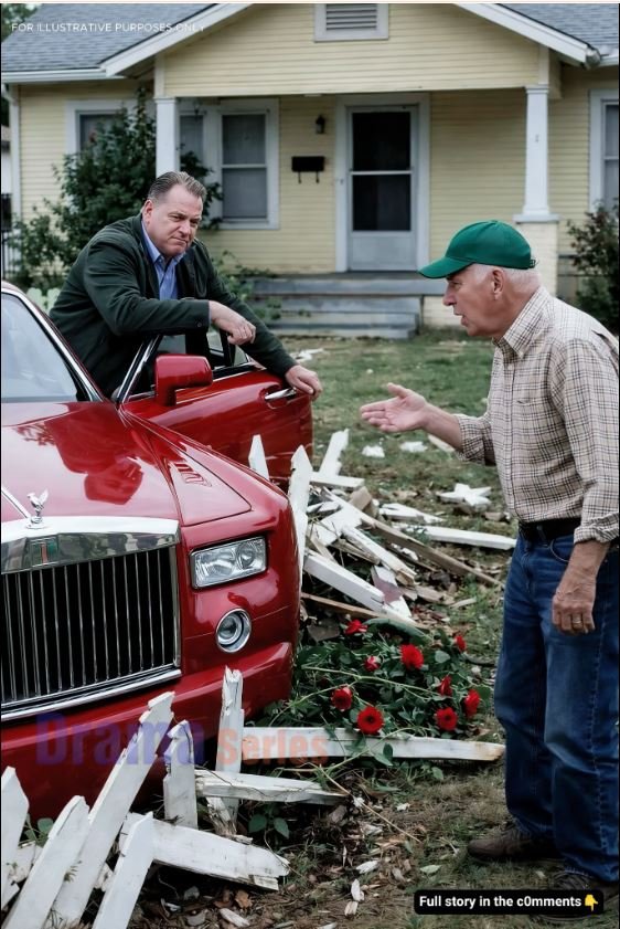After a rich neighbor crashed his Rolls-Royce into my fence and mocked me, I thought I was alone—until the next morning.