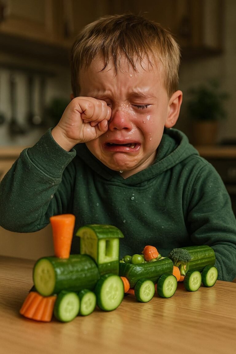 He built this entire train from veggies — every wheel, window, and detailNot for praise… just to create something magical with his mom.