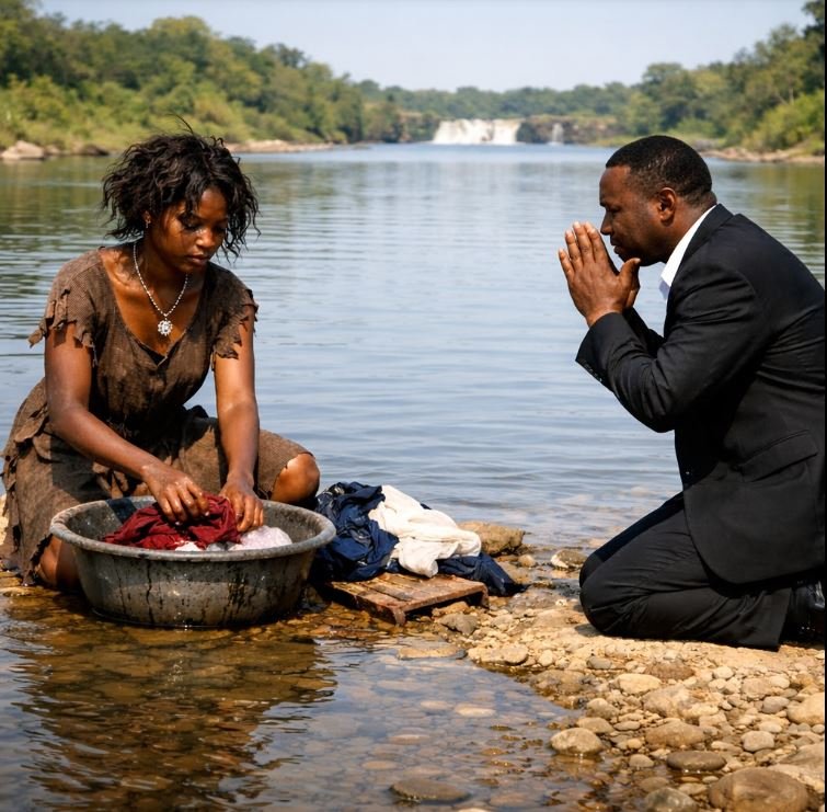 oor Girl Was Washing Clothes by the River — Billionaire Fell to His Knees After Seeing Her Necklace